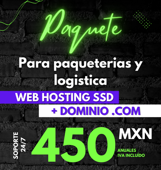 Web hosting para paqueterias y logistica