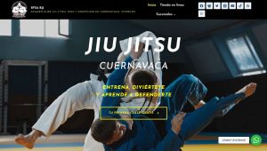 Captura de pantalla de la página web de EFSA BJJ, Academia de Jiujitsu Brasileño